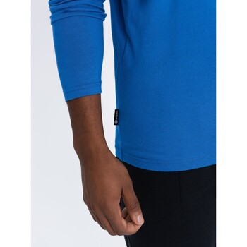 Ombre Pánské tričko s dlouhým rukávem Eliwn modrá Modrá