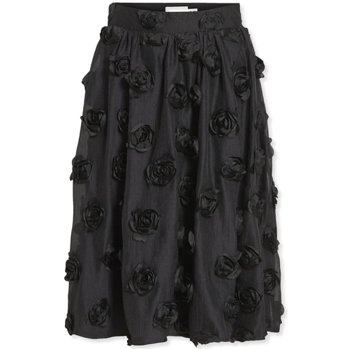 Textil Ženy Sukně Vila Flory Skirt L/S - Black Černá
