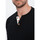 Textil Muži Trička s krátkým rukávem Ombre Pánské tričko s dlouhým rukávem Henley černá Černá