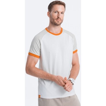 Textil Muži Trička s krátkým rukávem Ombre Pánské tričko s krátkým rukávem Lluartas Bílá