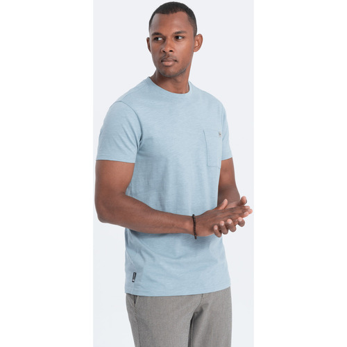 Textil Muži Trička s krátkým rukávem Ombre Pánské tričko s krátkým rukávem Dagontine modrá Modrá