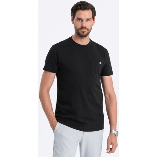 Textil Muži Trička s krátkým rukávem Ombre Pánské tričko s krátkým rukávem Dagontine černá Černá