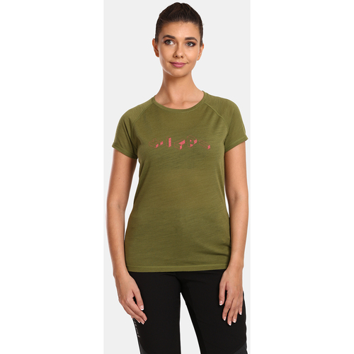 Textil Trička s krátkým rukávem Kilpi Dámské tričko z merino vlny  ZARJA-W Zelená