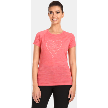 Kilpi Trička s krátkým rukávem Dámské tričko z merino vlny ZARJA-W - Růžová