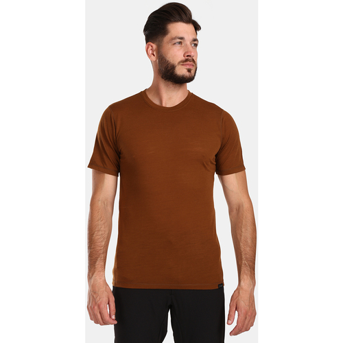 Textil Trička s krátkým rukávem Kilpi Pánské tričko z merino vlny  SLOPER-M Hnědá