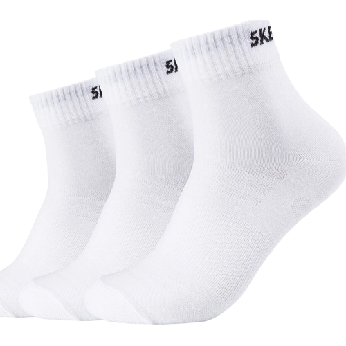 Spodní prádlo Sportovní ponožky  Skechers 3PPK Unisex Mesh Ventilation Quarter Socks Bílá