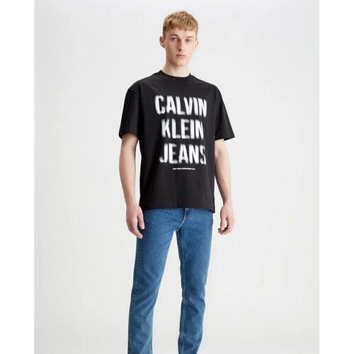 Textil Muži Trička s krátkým rukávem Calvin Klein Jeans J30J324648 Černá