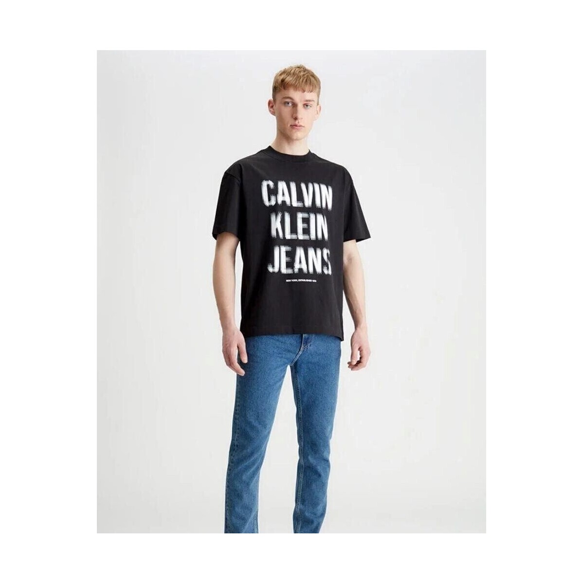 Textil Muži Trička s krátkým rukávem Calvin Klein Jeans J30J324648BEH Černá