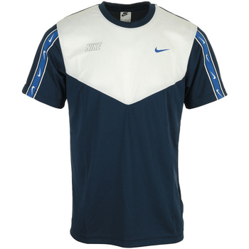Nike Trička s krátkým rukávem Nsw Repeat Swoosh Pk Tee - Modrá