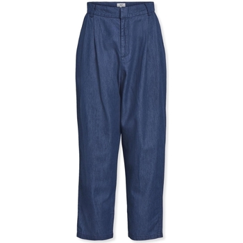 Textil Ženy Kalhoty Object Joanna Trousers - Medium Blue Denim Modrá