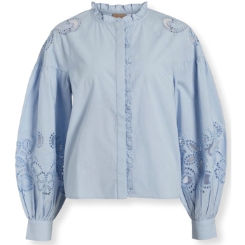 Textil Ženy Halenky / Blůzy Vila Faye Shirt L/S - Skyway Modrá