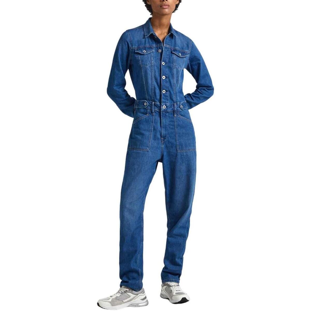 Textil Ženy Šaty Pepe jeans  Modrá