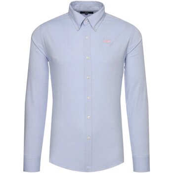 Textil Muži Košile s dlouhymi rukávy La Martina CCMC03-OX014 Modrá