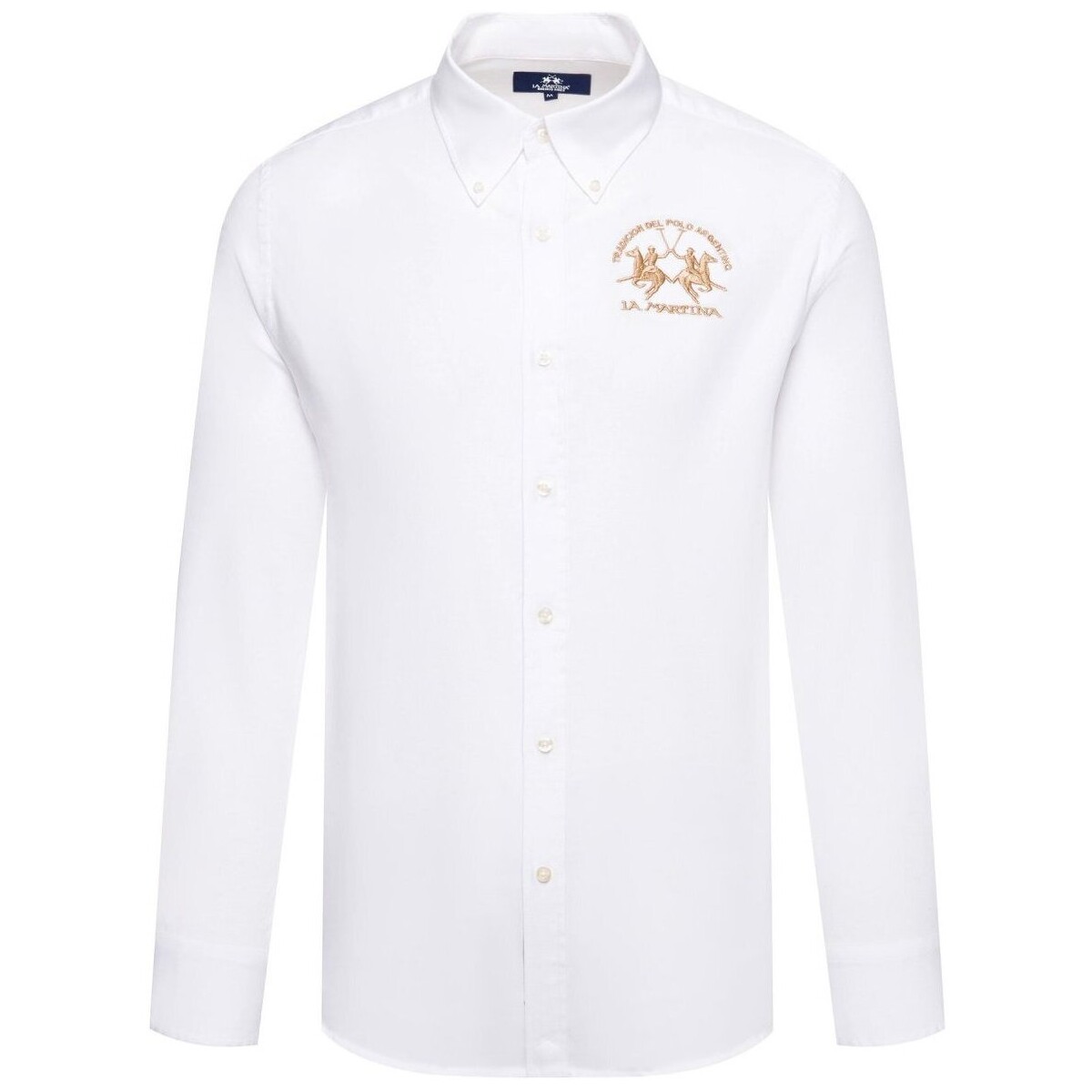 Textil Muži Košile s dlouhymi rukávy La Martina CCMC01-PP003 Bílá