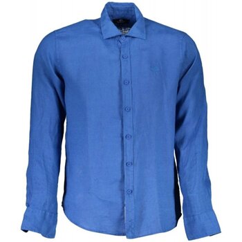 Textil Muži Košile s dlouhymi rukávy La Martina XMC005-TL319 Modrá
