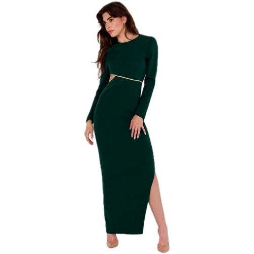 Textil Ženy Krátké šaty Makover Dámské maxi šaty Hodgson K180 tmavě zelená Zelená