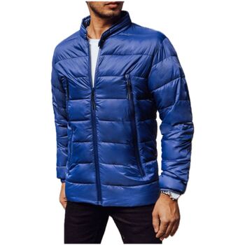 Textil Muži Prošívané bundy D Street Pánská přechodová bunda Ygrainloie modrá Tmavě modrá