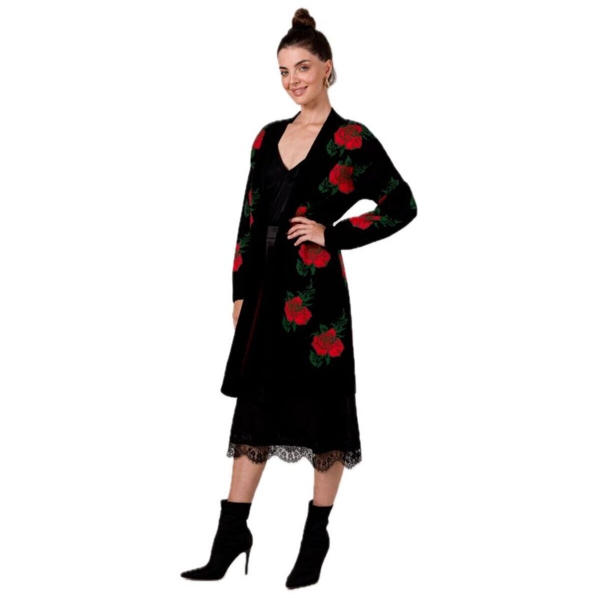 Textil Ženy Svetry / Svetry se zapínáním Bewear Dámský kardigan White BK102 černá Černá