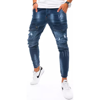 D Street Rifle Pánské džínové kalhoty Mia jeansová - Modrá