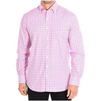 Textil Muži Košile s dlouhymi rukávy Cafe' Coton ORANGER6-11NBLS Růžová