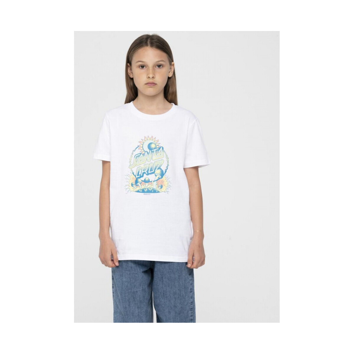 Textil Děti Trička & Pola Santa Cruz Dark arts dot front t-shirt Bílá