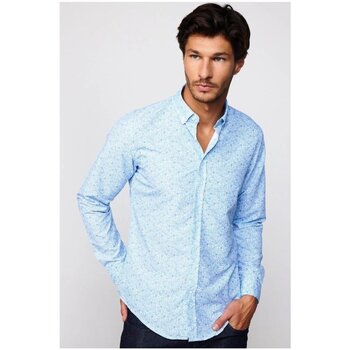 Textil Muži Košile s dlouhymi rukávy Tudors DR220090-501 Modrá