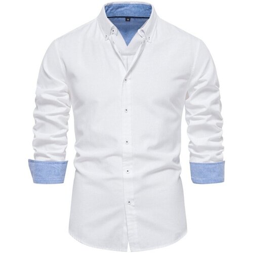Textil Muži Košile s dlouhymi rukávy Atom SH700 Bílá