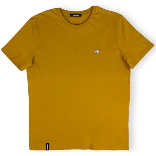 Textil Muži Trička & Pola Organic Monkey T-Shirt Paper Plane - Mustard Žlutá