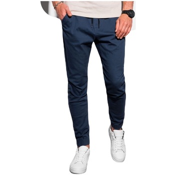 Textil Muži Kalhoty Ombre Pánské plátěné jogger kalhoty Jordie navy Tmavě modrá