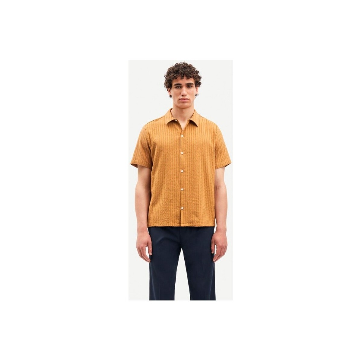 Textil Muži Košile s dlouhymi rukávy Samsoe Samsoe            