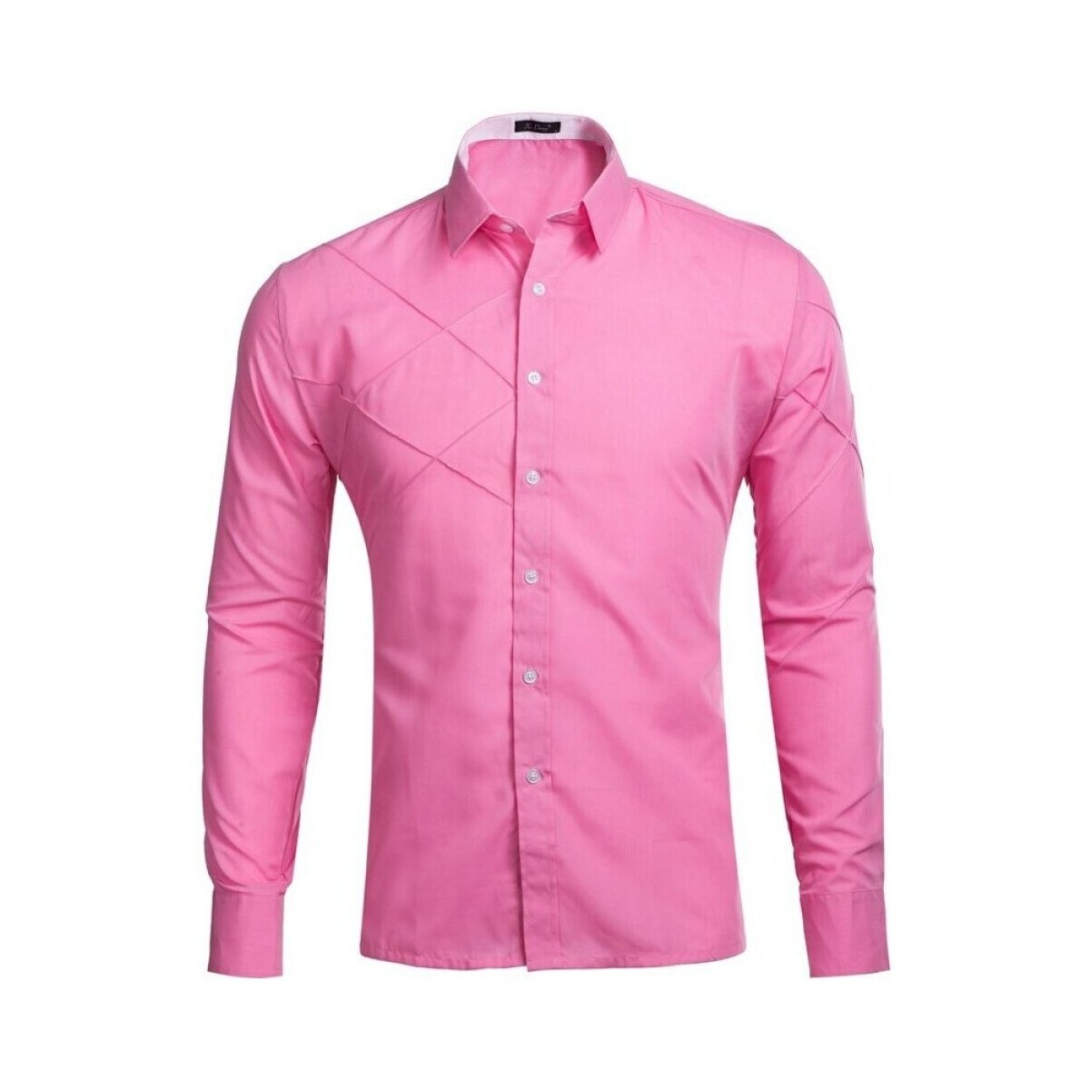Textil Muži Košile s dlouhymi rukávy Deli.s GD017 Růžová