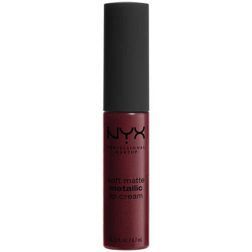 krasa Ženy Rtěnky Nyx Professional Make Up Soft Matte Metallic Cream Lipstick - Budapest Hnědá