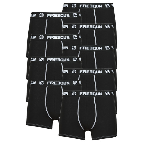 Spodní prádlo Muži Boxerky Freegun BOXERS COTON NR X9 Černá