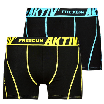 Spodní prádlo Muži Boxerky Freegun BOXERS X4 Černá / Modrá / Žlutá