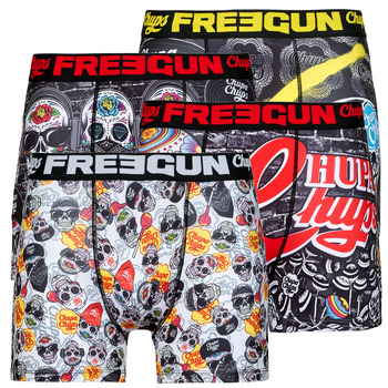 Spodní prádlo Muži Boxerky Freegun BOXERS X4 Černá / Bílá / Žlutá