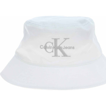 Textilní doplňky Čepice Calvin Klein Jeans dámský klobouk K60K6110290LI White-Silver Logo Bílá