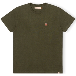 Textil Muži Trička & Pola Revolution T-Shirt Regular 1340 WES - Army/Melange Zelená