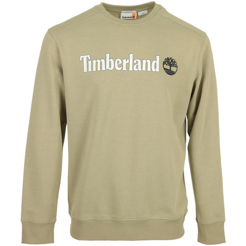 Textil Muži Svetry Timberland Linear Logo Crew Neck Béžová