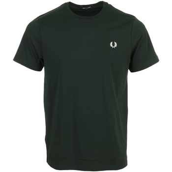 Textil Muži Trička s krátkým rukávem Fred Perry Crew Neck T-Shirt Zelená