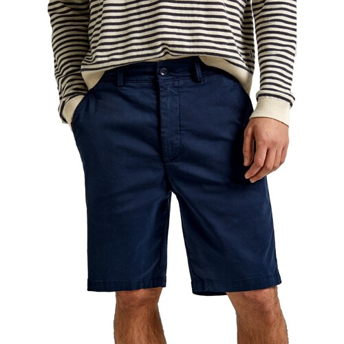 Textil Muži Tříčtvrteční kalhoty Pepe jeans BERMUDAS HOMBRE REGULAR CHINO   PM801092 Modrá