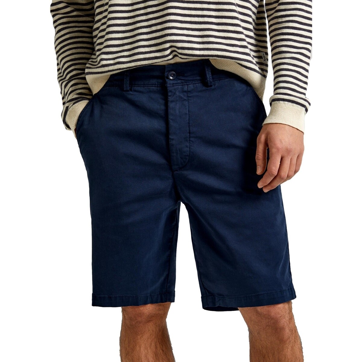 Textil Muži Tříčtvrteční kalhoty Pepe jeans BERMUDAS HOMBRE REGULAR CHINO   PM801092 Modrá