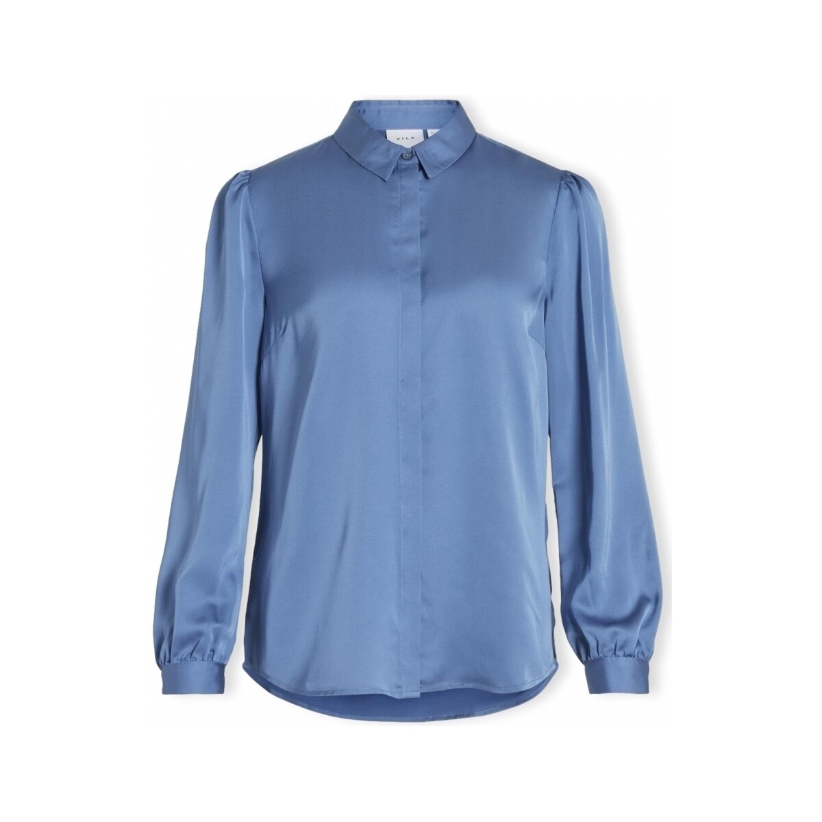 Textil Ženy Halenky / Blůzy Vila Noos Shirt Ellette Satin - Coronet Blue Modrá