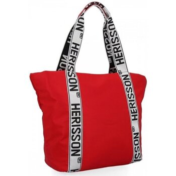 Herisson Velká dámská nylonová shopper kabelka přes rameno červená Červená