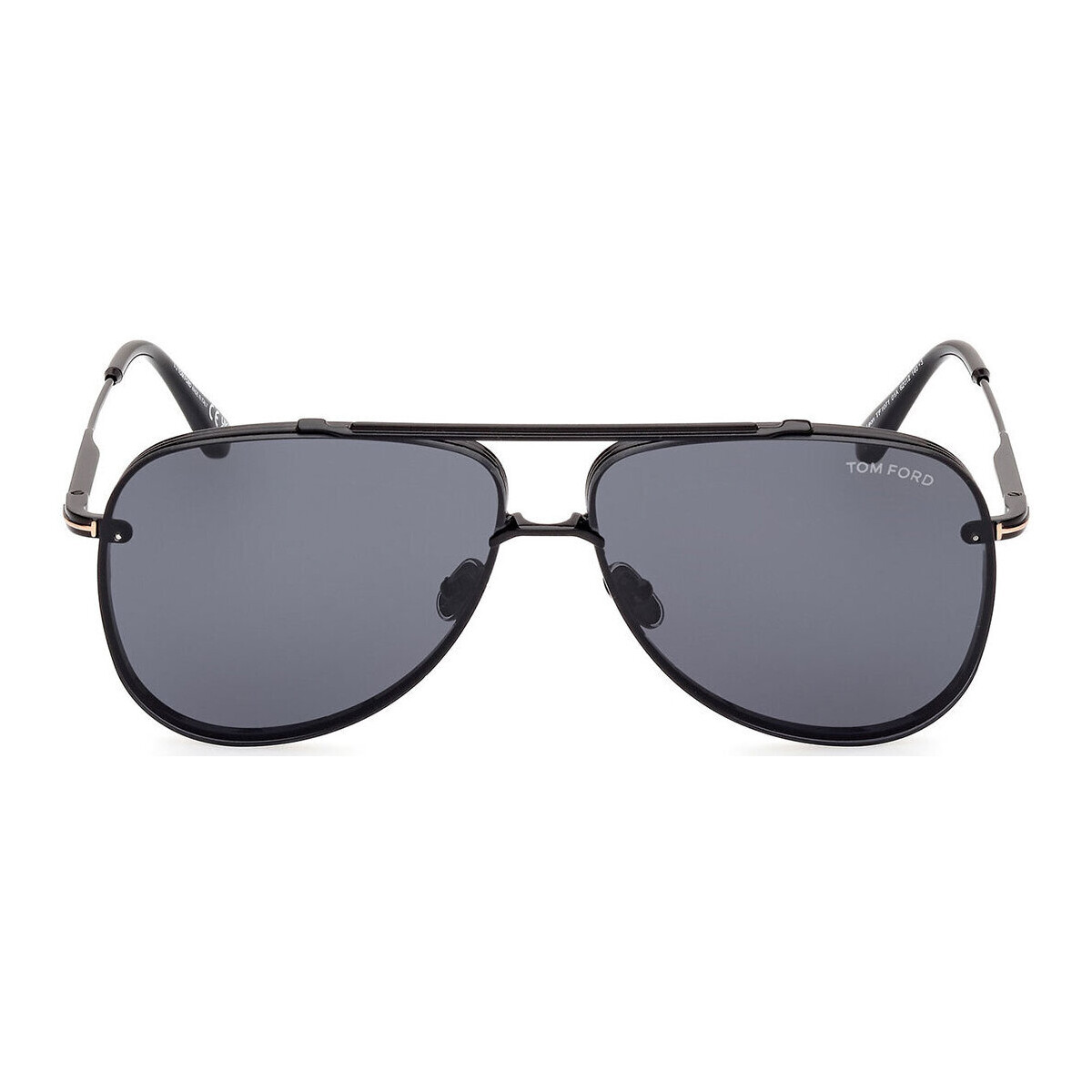 Hodinky & Bižuterie sluneční brýle Tom Ford Occhiali da Sole  Leon FT1071/S 01A Černá