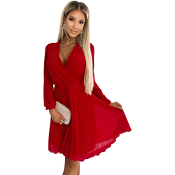 Textil Ženy Krátké šaty Numoco Dámské mini šaty Isabelle černo-žlutá Červená