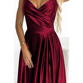 Numoco Dámské společenské šaty Chiara bordó Červená