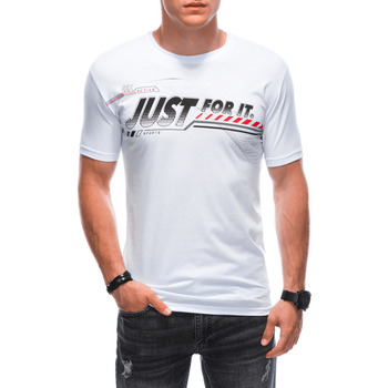 Textil Muži Trička s krátkým rukávem Deoti Pánské tričko s potiskem Elyawr bílá Bílá