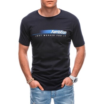 Textil Muži Trička s krátkým rukávem Deoti Pánské tričko s potiskem Awannin navy Tmavě modrá