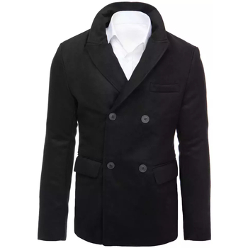 D Street Kabáty Pánský dvouřadý kabát Ryedure černá - Černá