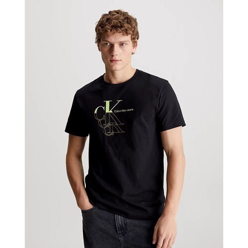 Textil Muži Trička s krátkým rukávem Calvin Klein Jeans J30J325352 Černá